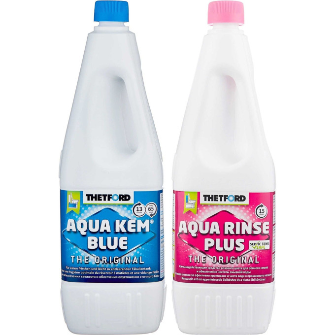 Комбо-комплект жидкостей THETFORD AQUA KEM BLUE (2л) + AQUA RINSE PLUS (1,5л) 30112BG+30357AC